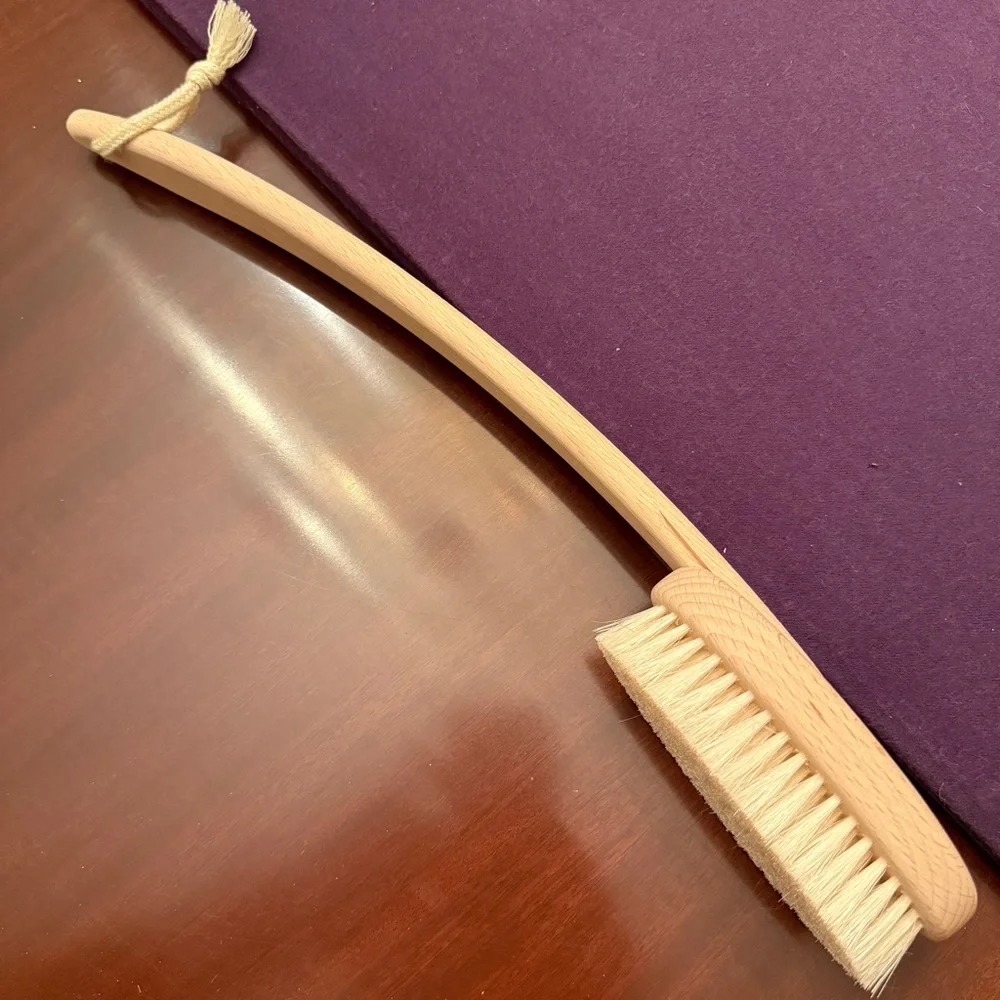 Wooden Bath Brush with Natural Bristles
